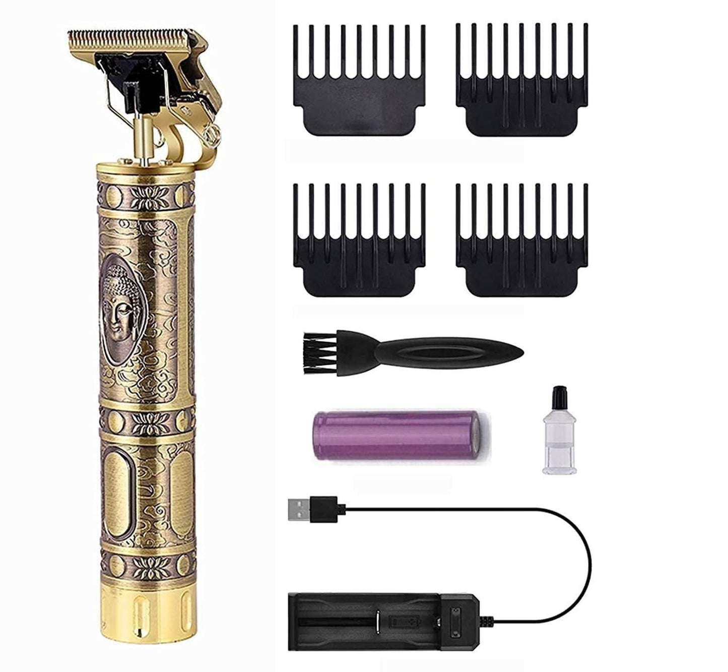 Hair Trimmer For Men Buddha Style Trimmer, Professional Hair Clipper, Adjustable Blade Clipper, Hair Trimmer and Shaver,Retro Oil Head Close Cut Precise hair Trimming Machine (Golden)